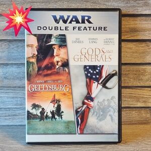 🔥 Gettysburg Gods Generals War Double Feature DVD Movie War Military History